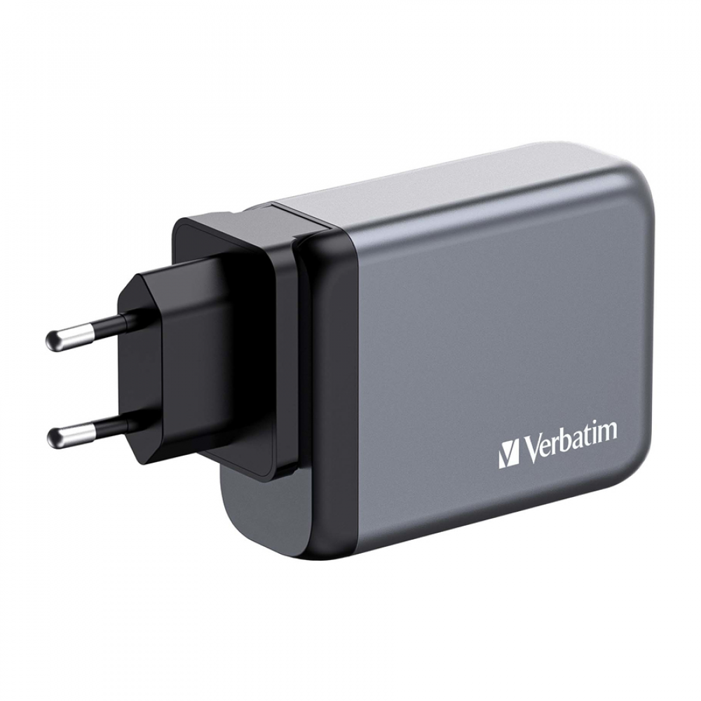 Verbatim GNC-100 GaN Charger 4 Port 100W USB A/C (EU/UK/US)