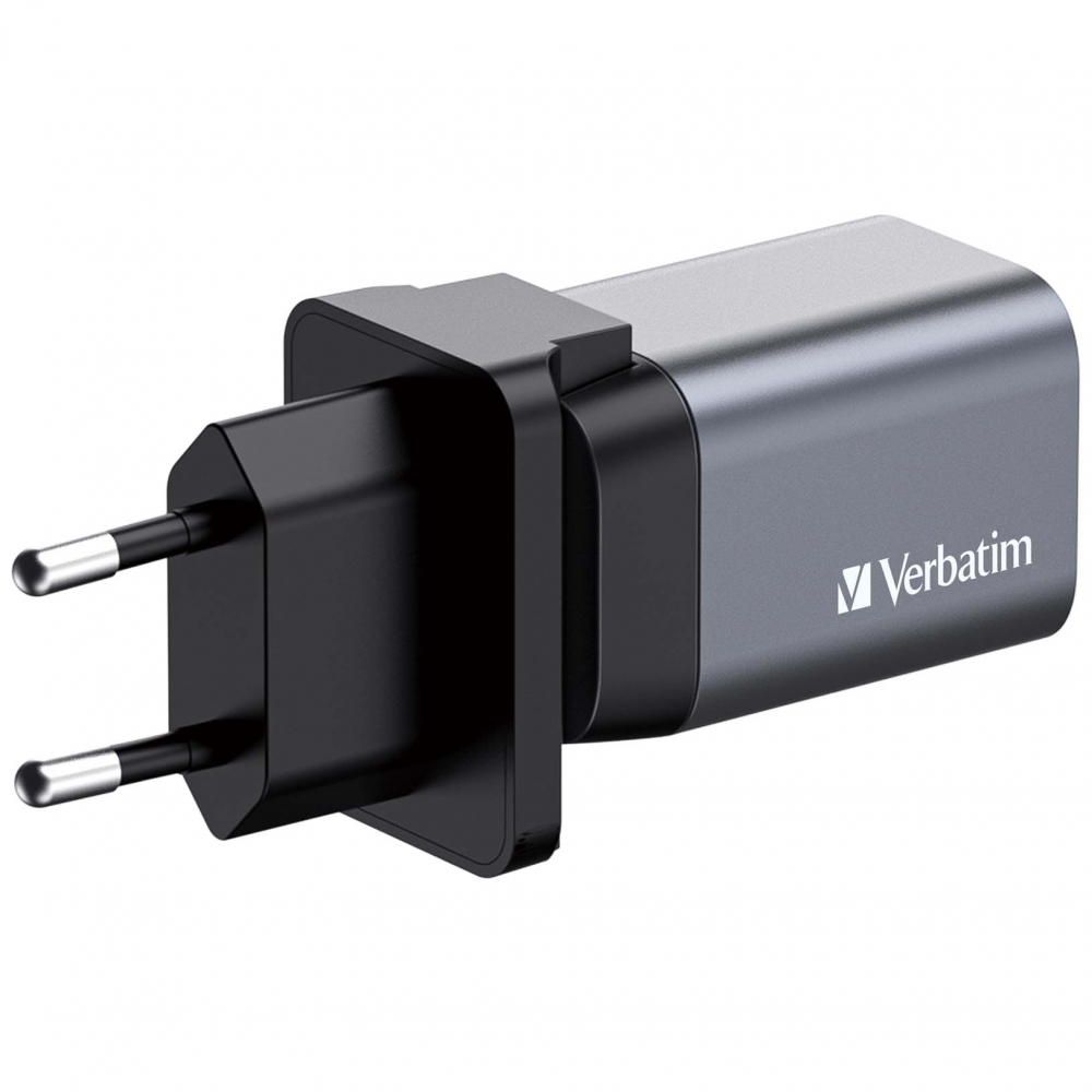 Verbatim GNC-35 GaN Charger 2 Port 35W USB A/C (EU/UK/US)