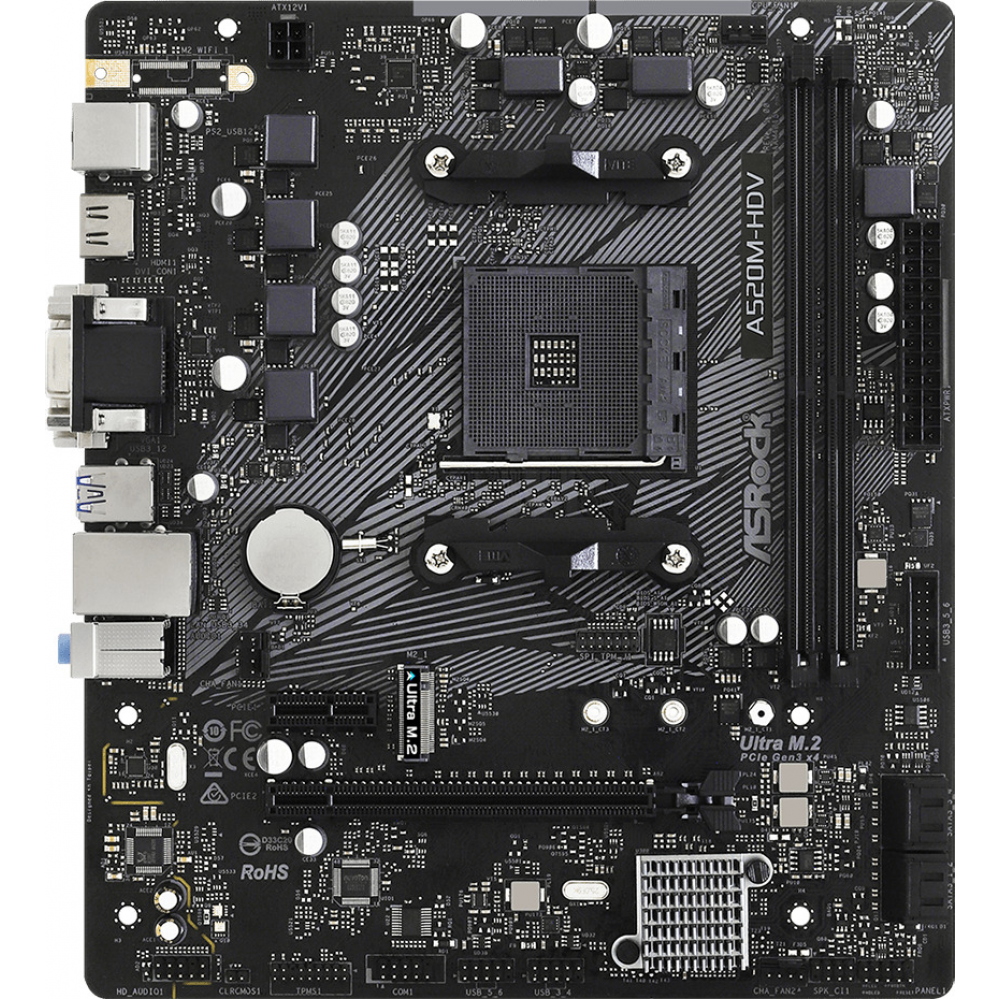 ASRock A520M-HDV Motherboard Micro ATX με AMD AM4 Socket