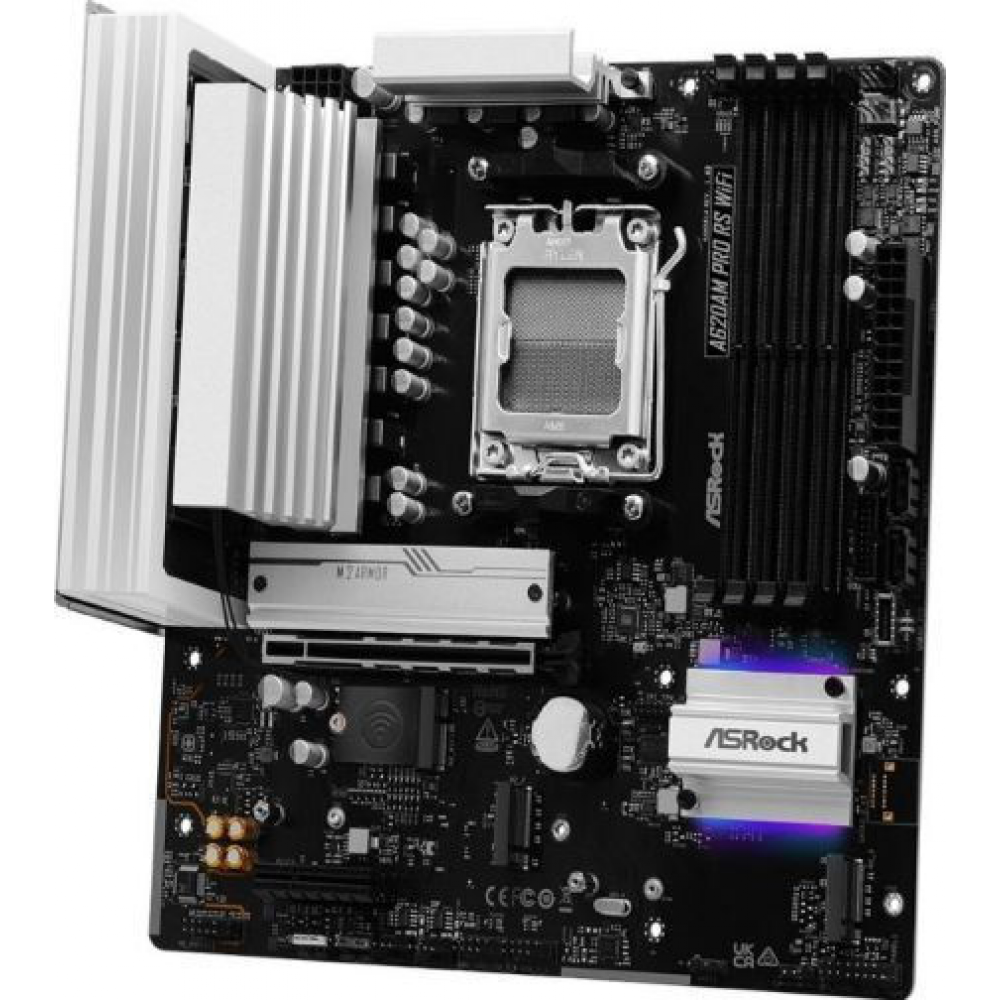 ASRock A620AM Pro RS WiFi Motherboard Micro ATX με AMD AM5 Socket 