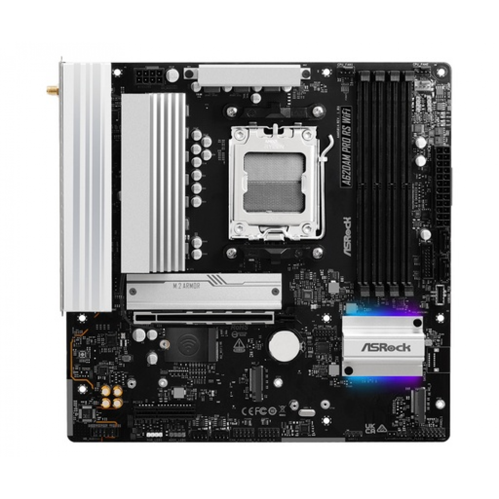 ASRock A620AM Pro RS WiFi Motherboard Micro ATX με AMD AM5 Socket 