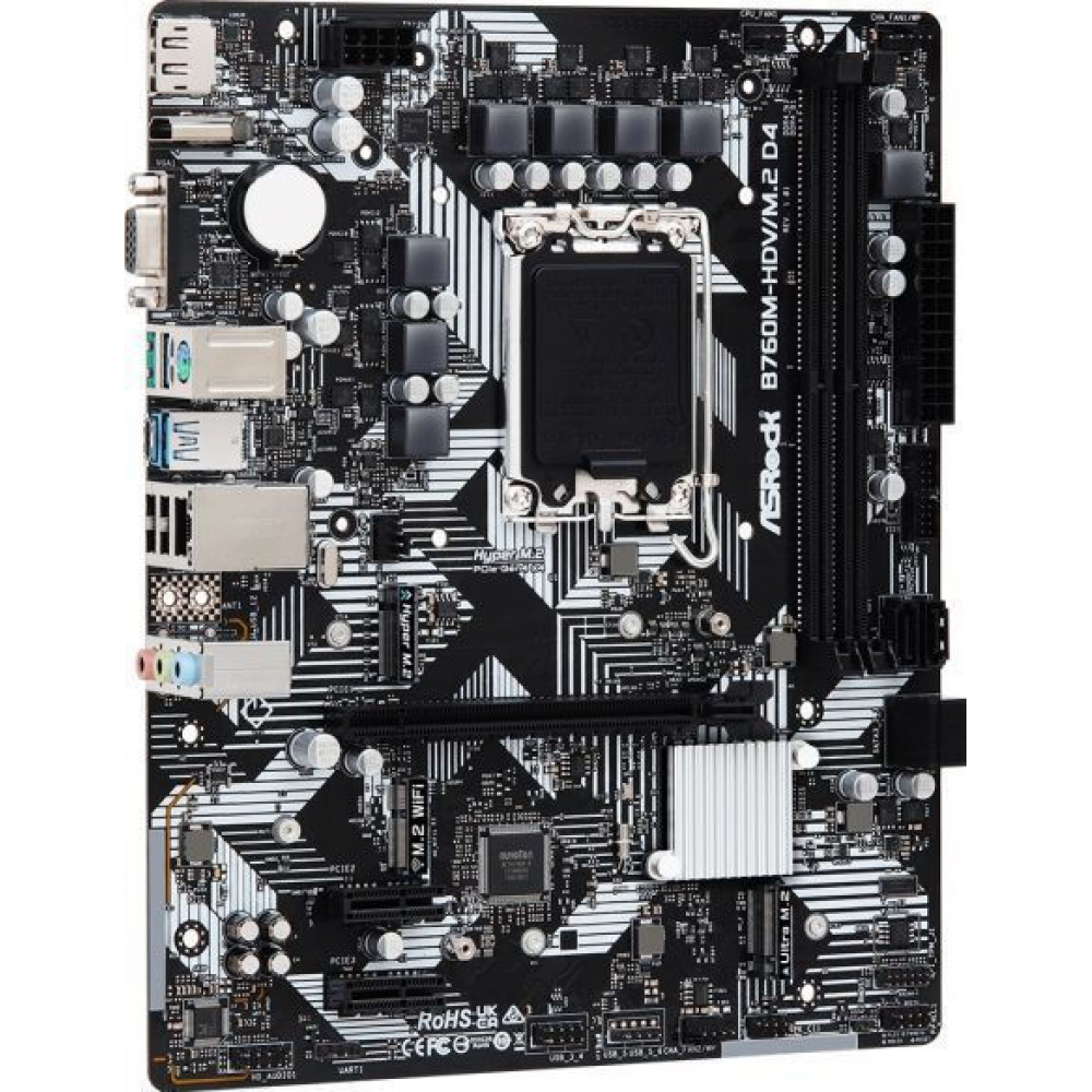 ASRock B760M-HDV/M.2 D4 Motherboard Micro ATX με Intel 1700 Socket