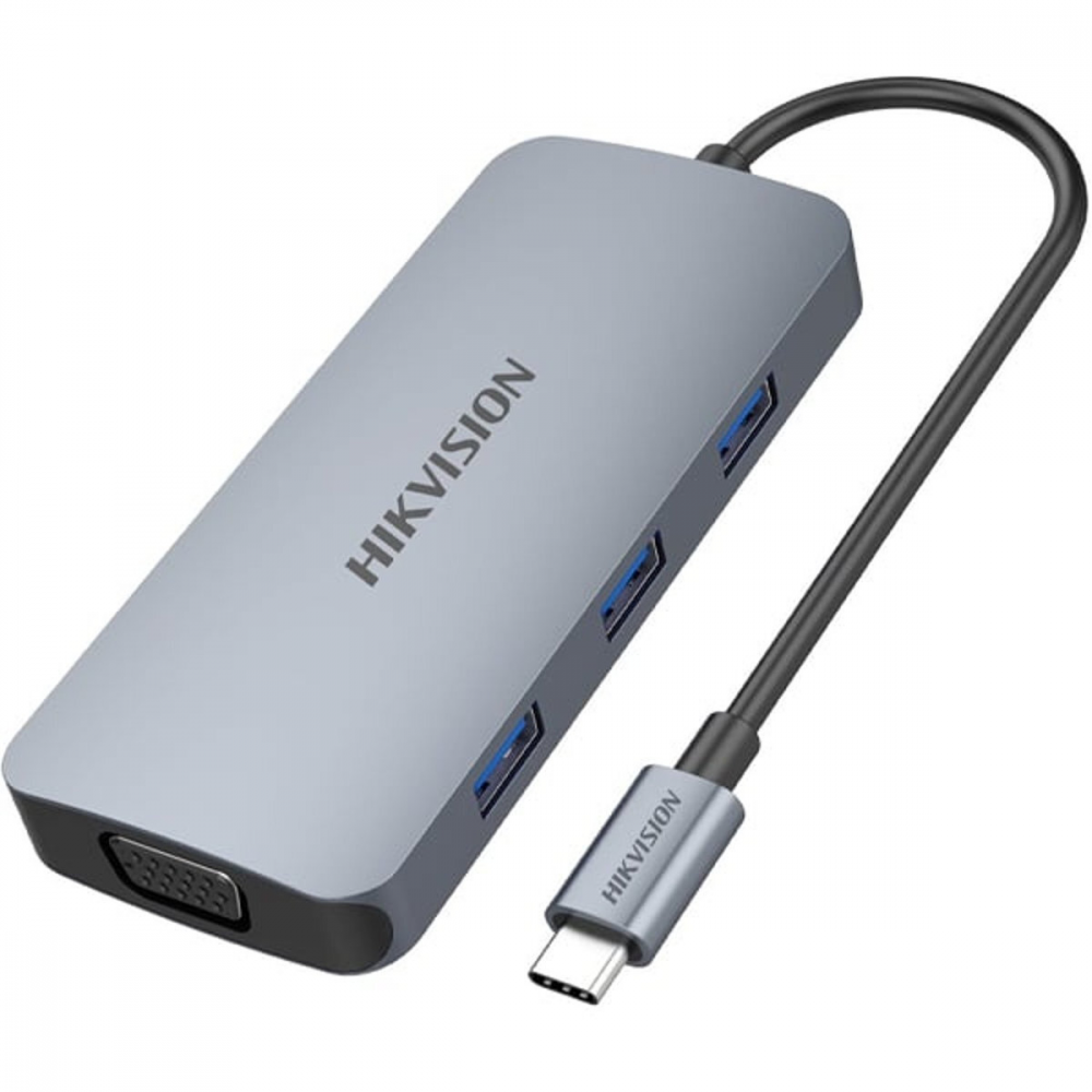 Hikvision USB-C Docking Station με HDMI 4K PD Γκρι 
