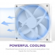 NZXT F120P Case Fan με Λευκό Φωτισμό και Σύνδεση 4-Pin PWM Λευκό