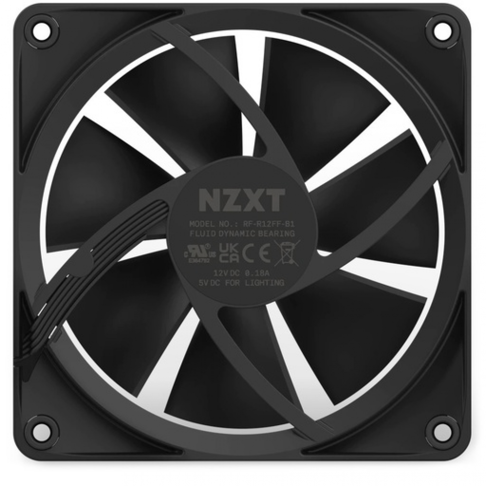 NZXT F120 RGB Case Fan με Σύνδεση 4-Pin PWM 3τμχ