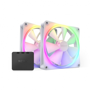 NZXT F140 RGB Case Fan με Σύνδεση 4-Pin PWM 2τμχ Λευκό