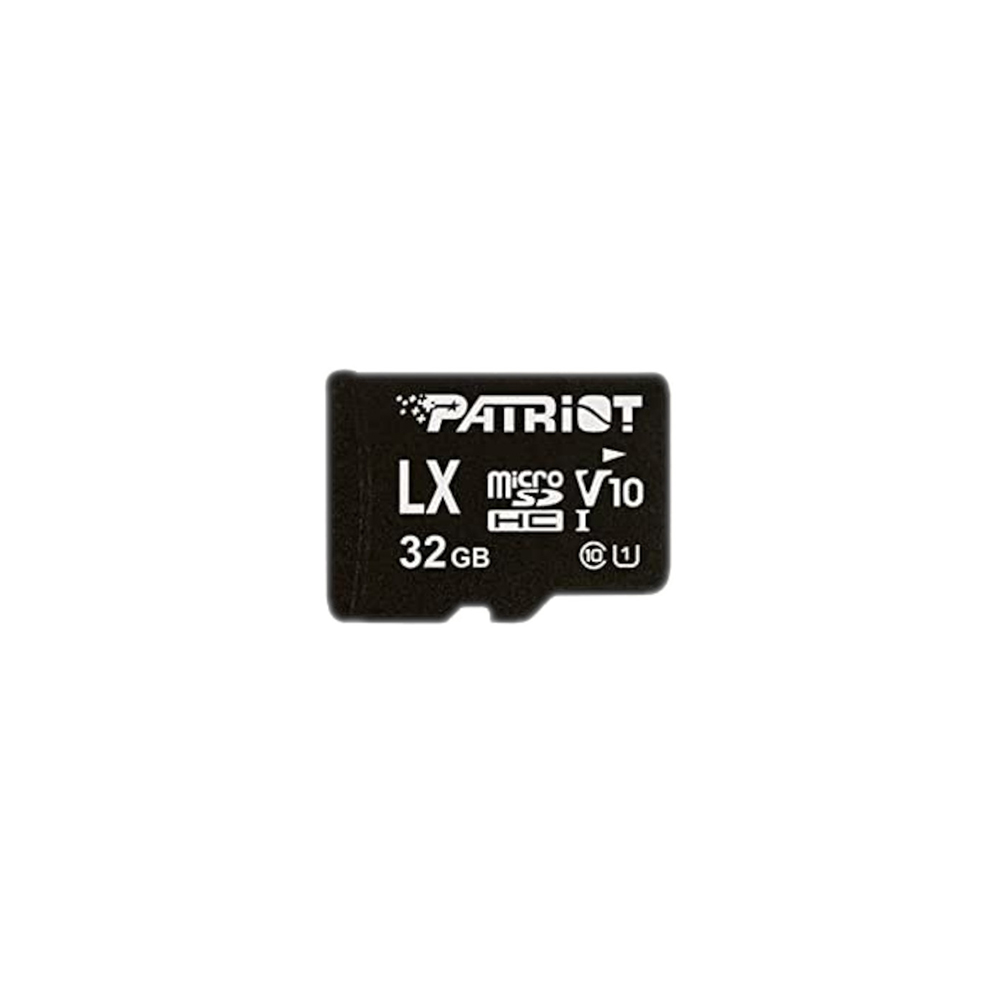 PATRIOT LX MICROSD/HC, 032GB C10 U1 80/10MBs NO-ADAPTER