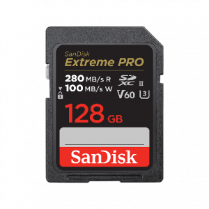 Sandisk Extreme Pro SDXC 128GB V60, C10, UHS-II Sandisk Extreme Pro SDXC 128GB V60, C10, UHS-II