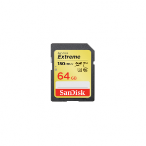Sandisk Extreme SDXC 64GB Class 10 U3 V30 UHS-I Sandisk Extreme SDXC 64GB Class 10 U3 V30 UHS-I