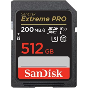 SanDisk Extreme Pro SDXC 512GB Class 10 U3 V30 UHS-I  SanDisk Extreme Pro SDXC 512GB Class 10 U3 V30 UHS-I