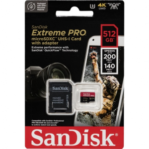 SanDisk Extreme Pro SDXC 512GB Class 10 U3 V30 UHS-I  SanDisk Extreme Pro SDXC 512GB Class 10 U3 V30 UHS-I