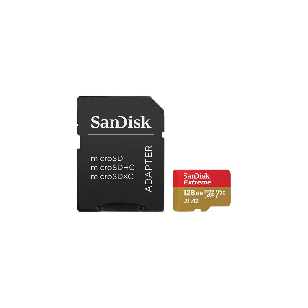 Sandisk Extreme microSDXC 128GB Class 10 U3 V30 A2 UHS-I με αντάπτορα 
