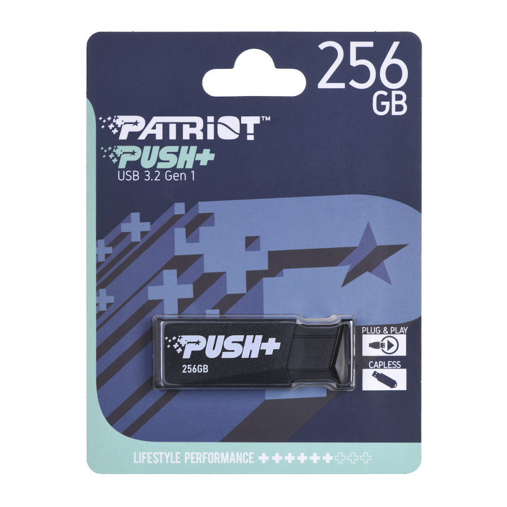 PATRIOT PUSH+, 256GB USB3.2G1 RETRACTABLE