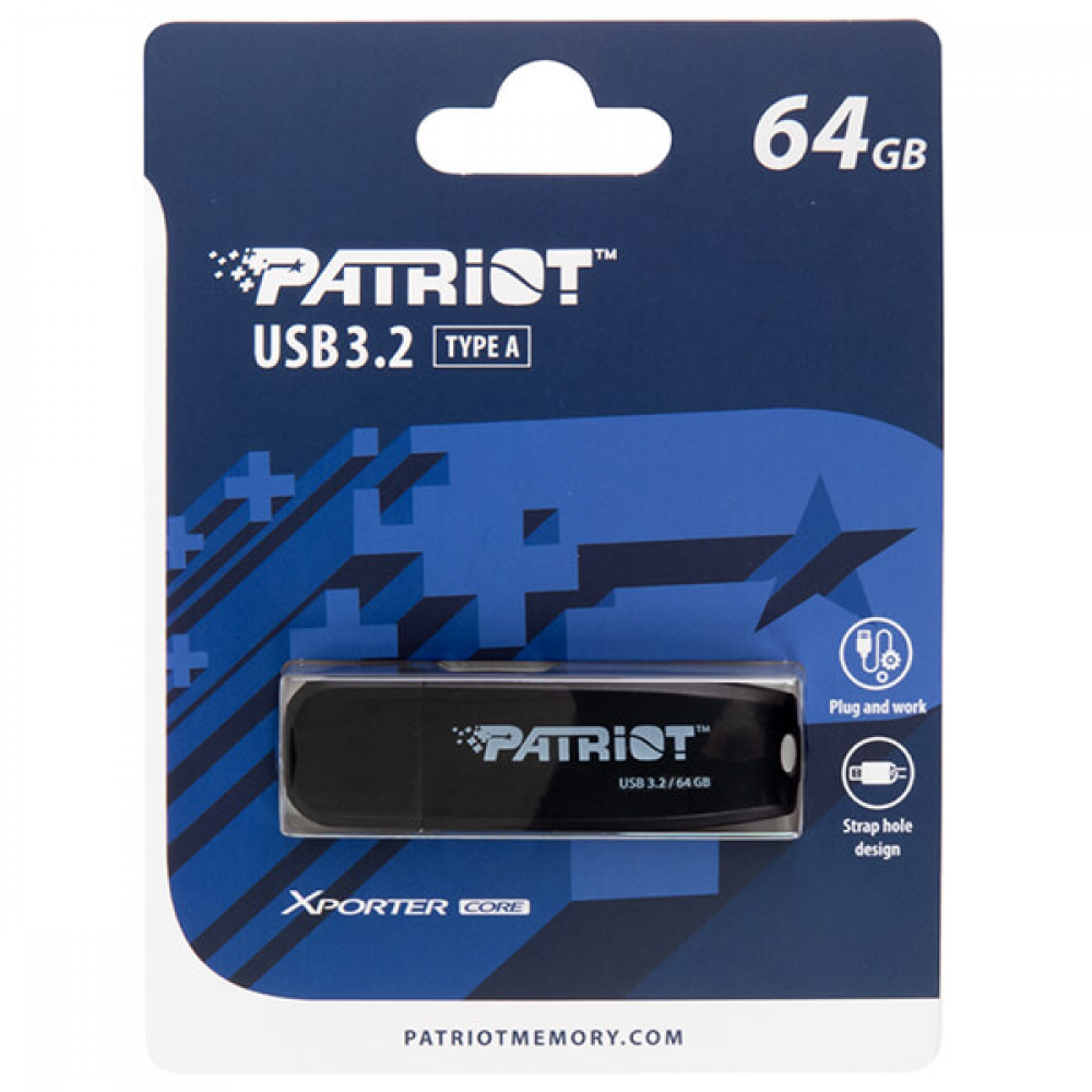 PATRIOT XPORTER CORE 64GB USB 3.2 FLASH DRIVE