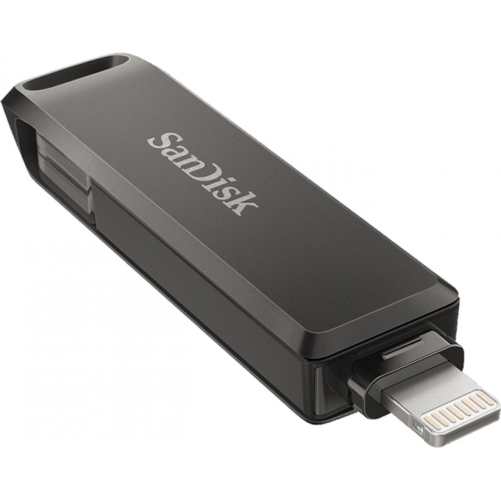 Sandisk iXpand Luxe 128GB USB 3.1 Stick με σύνδεση Lightning & USB-C Μαύρο