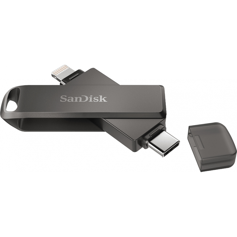 Sandisk iXpand Luxe 256GB USB 3.1 Stick με σύνδεση Lightning & USB-C Μαύρο