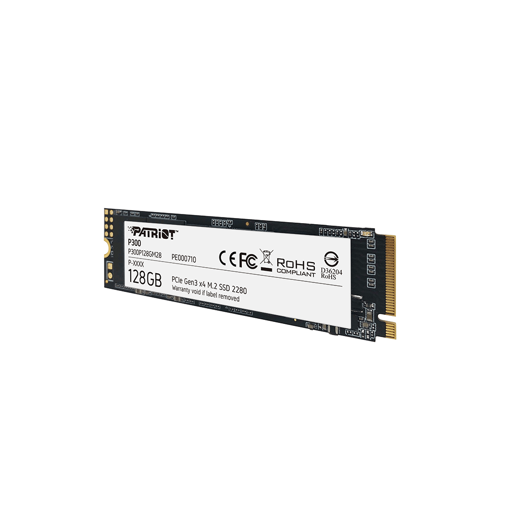 PATRIOT P300, 128GB M2/2280 PCIe3x4/NVMe 1600/0600MBs