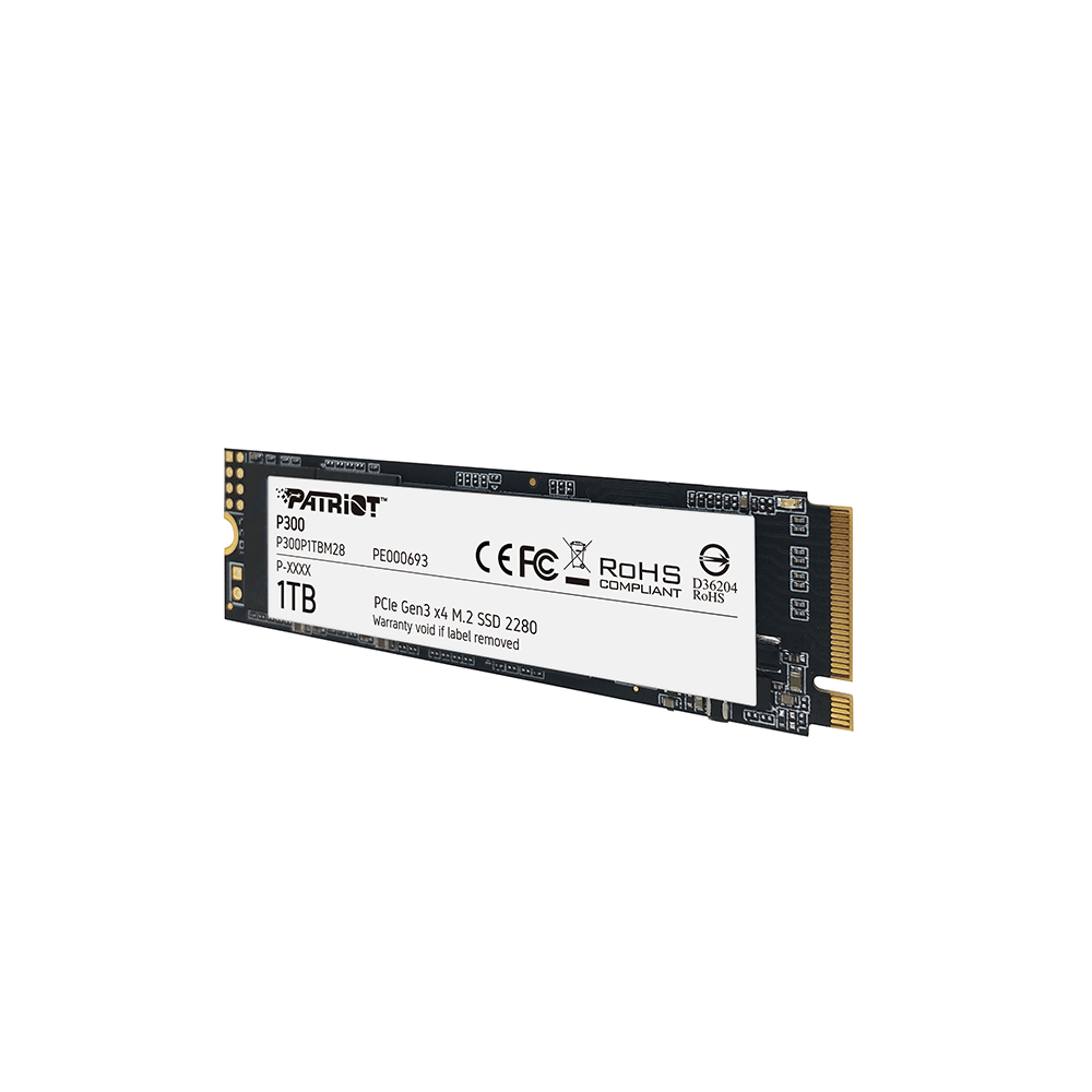 PATRIOT P300, 001TB M2/2280 PCIe3x4/NVMe 2100/1650MBs