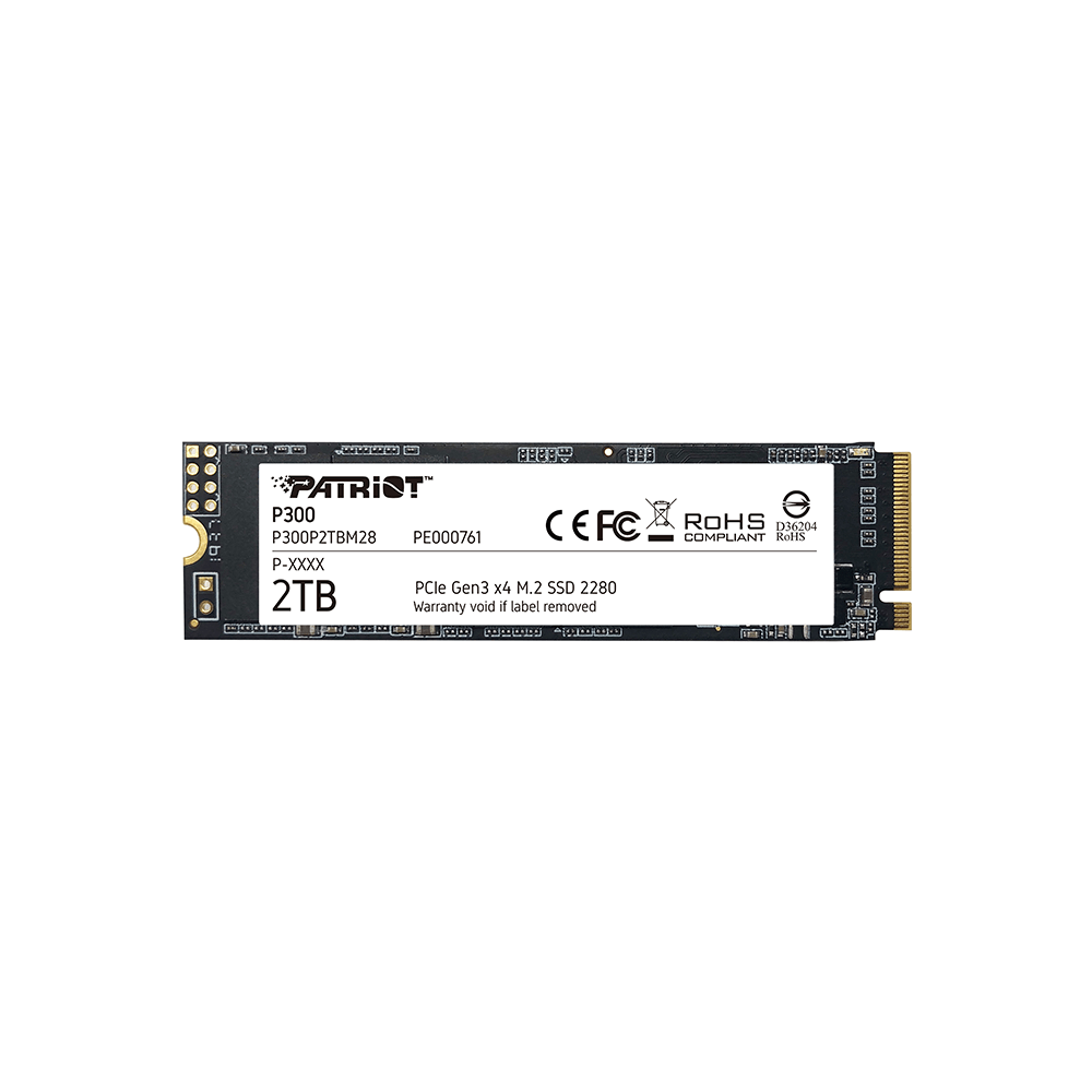 PATRIOT P300, 002TB M2/2280 PCIe3x4/NVMe 2100/1650MBs