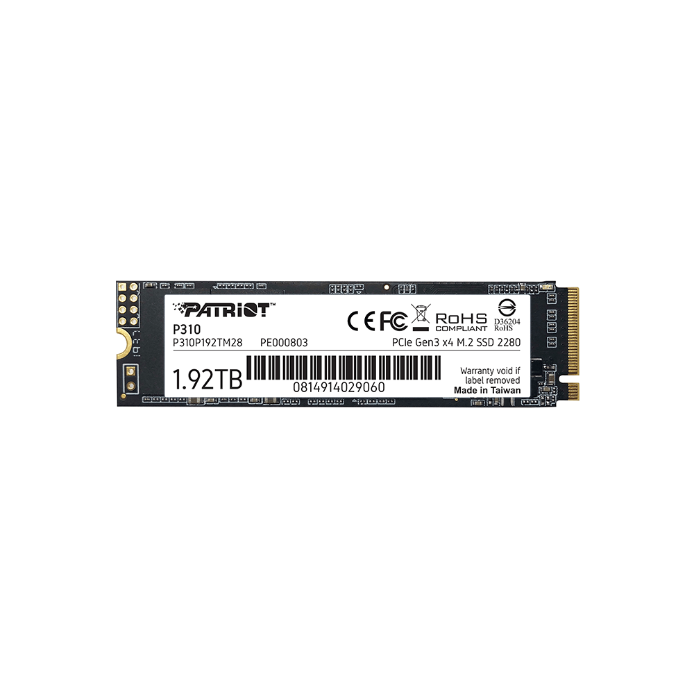 PATRIOT P310, 1.9TB M2/2280 PCIe3x4/NVMe 2100/1800MBs