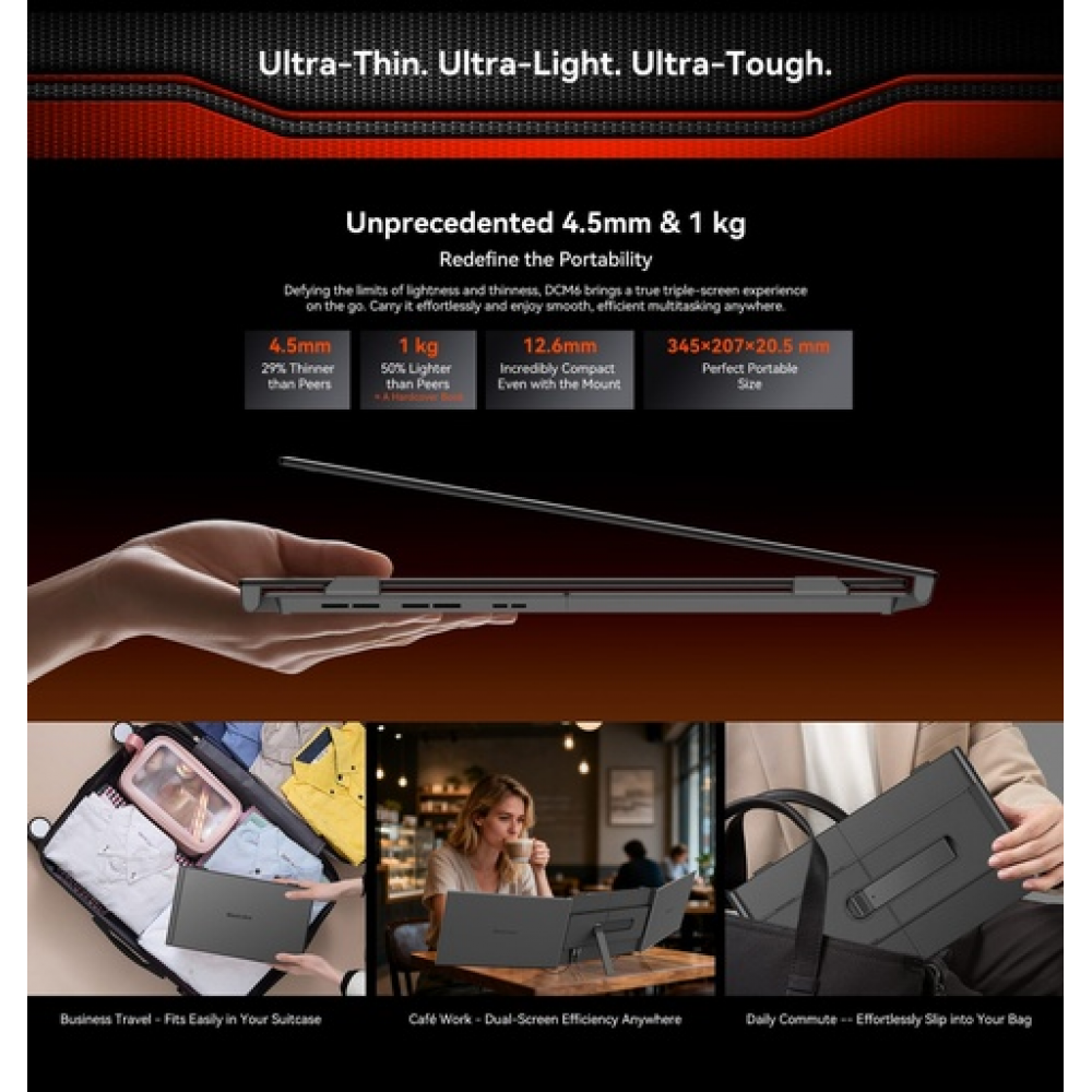 Blackview SCM6 14" IPS, 1080p FHD Laptop Screen One Extra Screen 